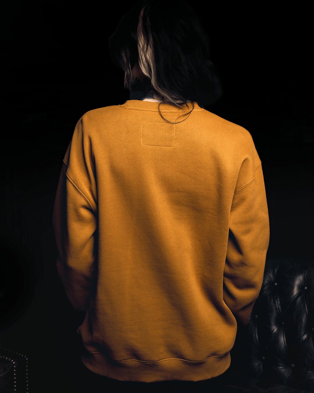 Women's Pocket Crewneck Sweatshirt - Camel