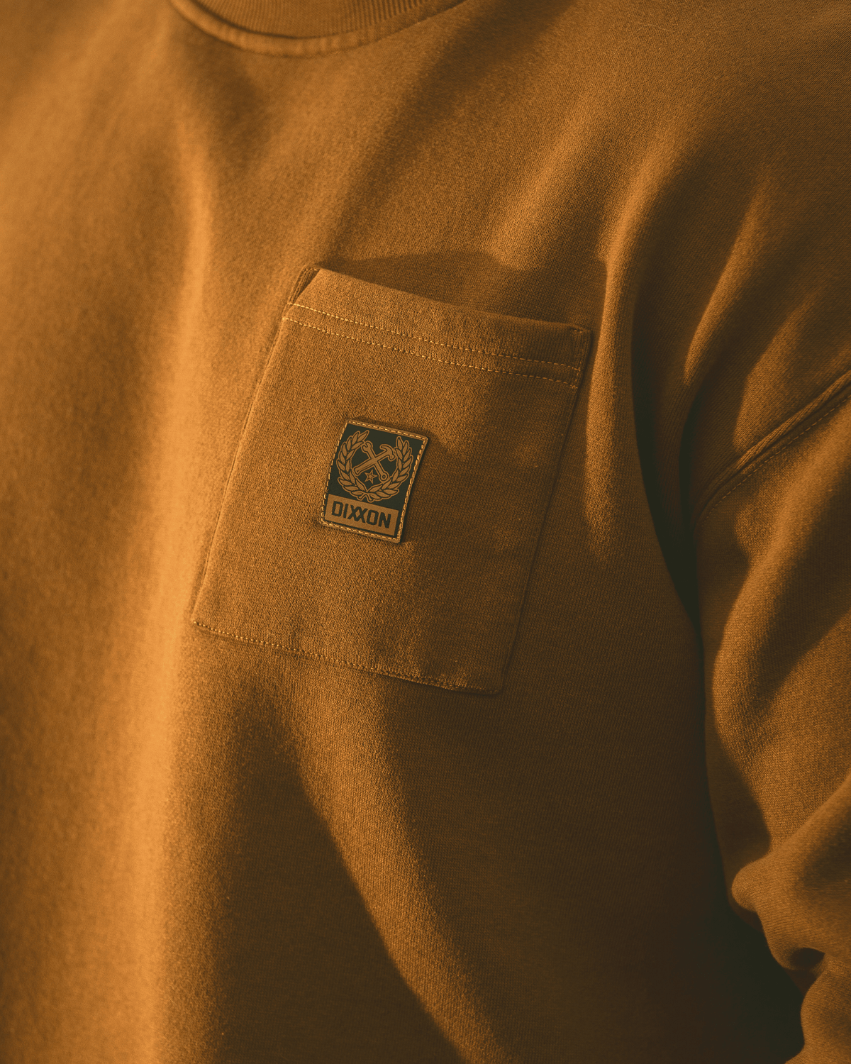 Women's Pocket Crewneck Sweatshirt - Camel