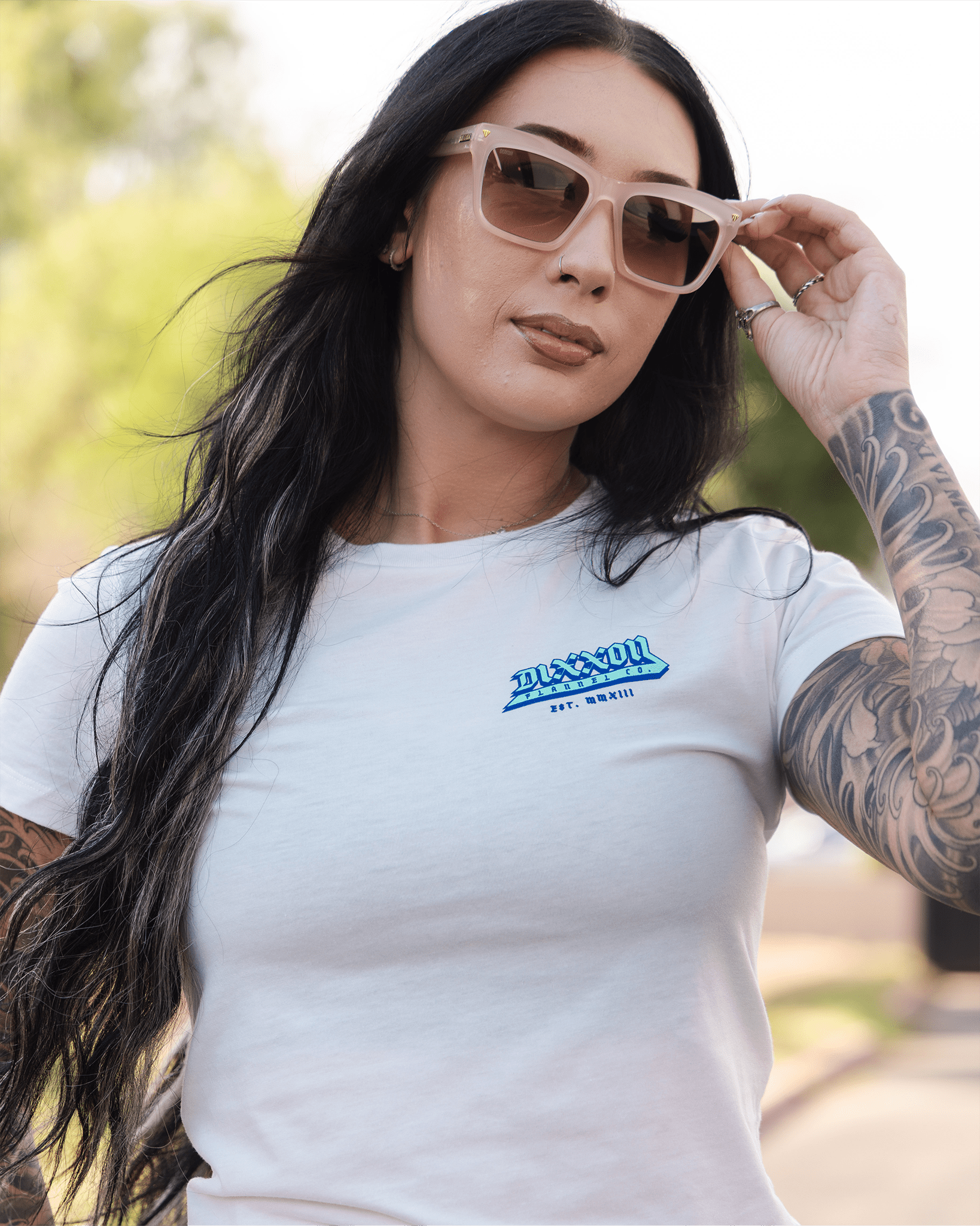 Women's Razors Edge Fitted Tee - White