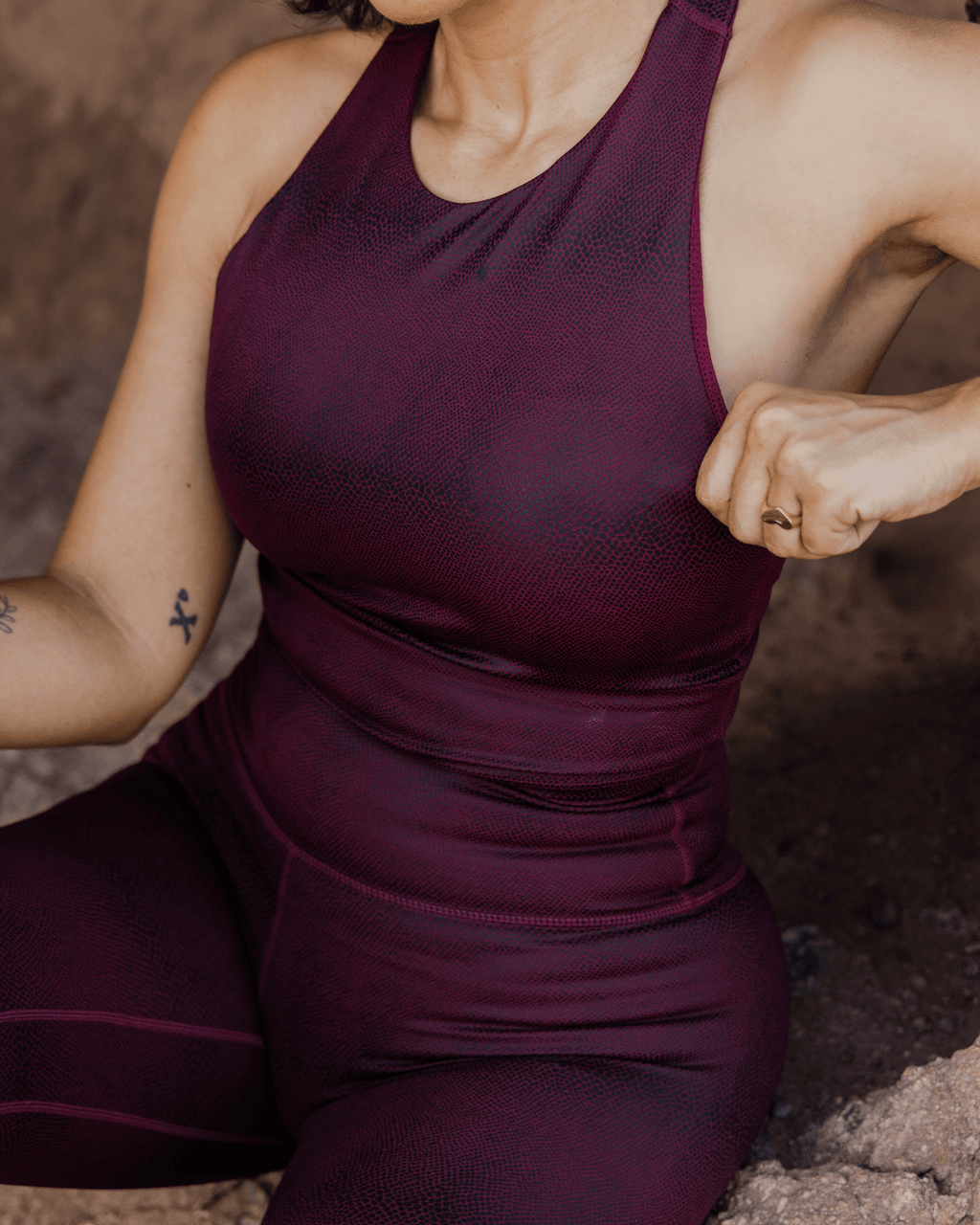 Women's Red Racer Crop Top