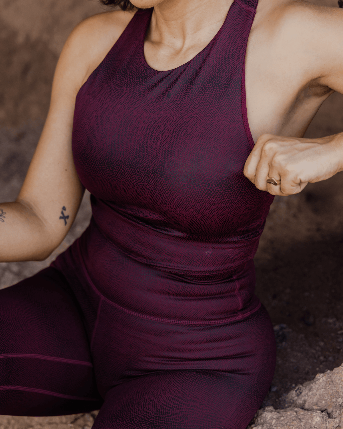Women's Red Racer Crop Top