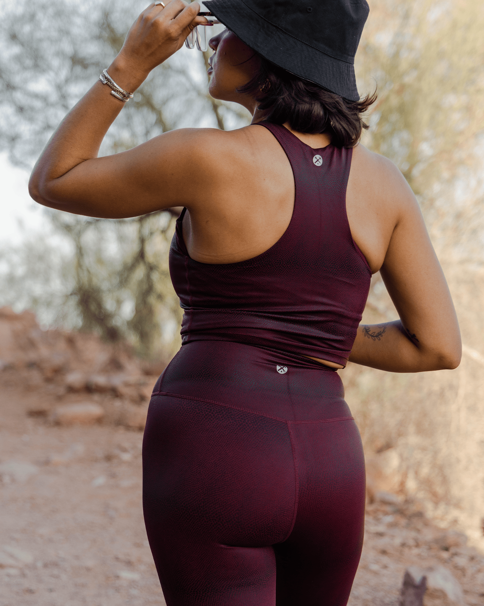 Women's Red Racer Leggings