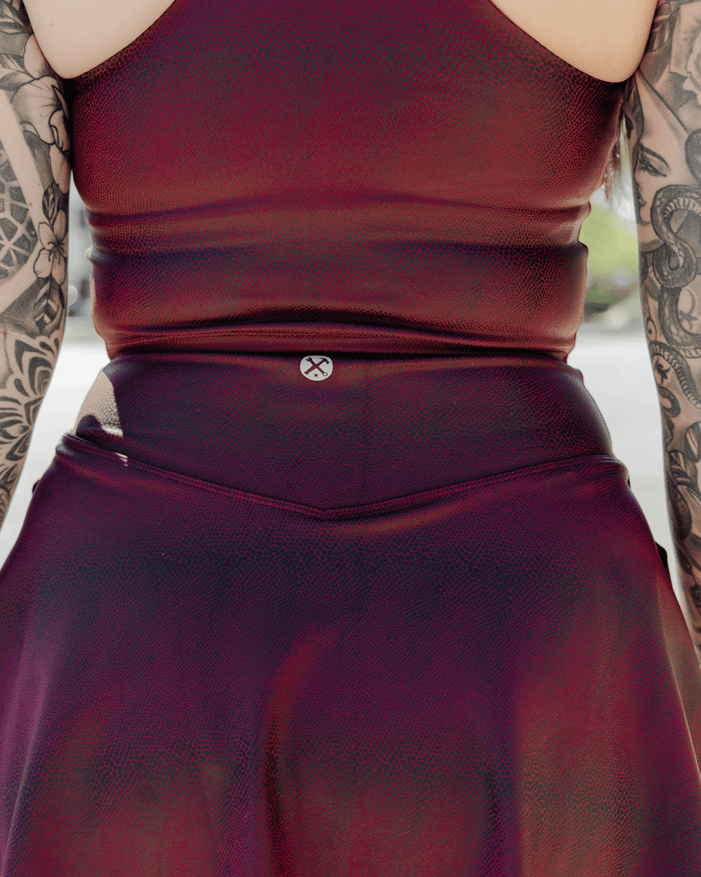 Women's Red Racer Skort