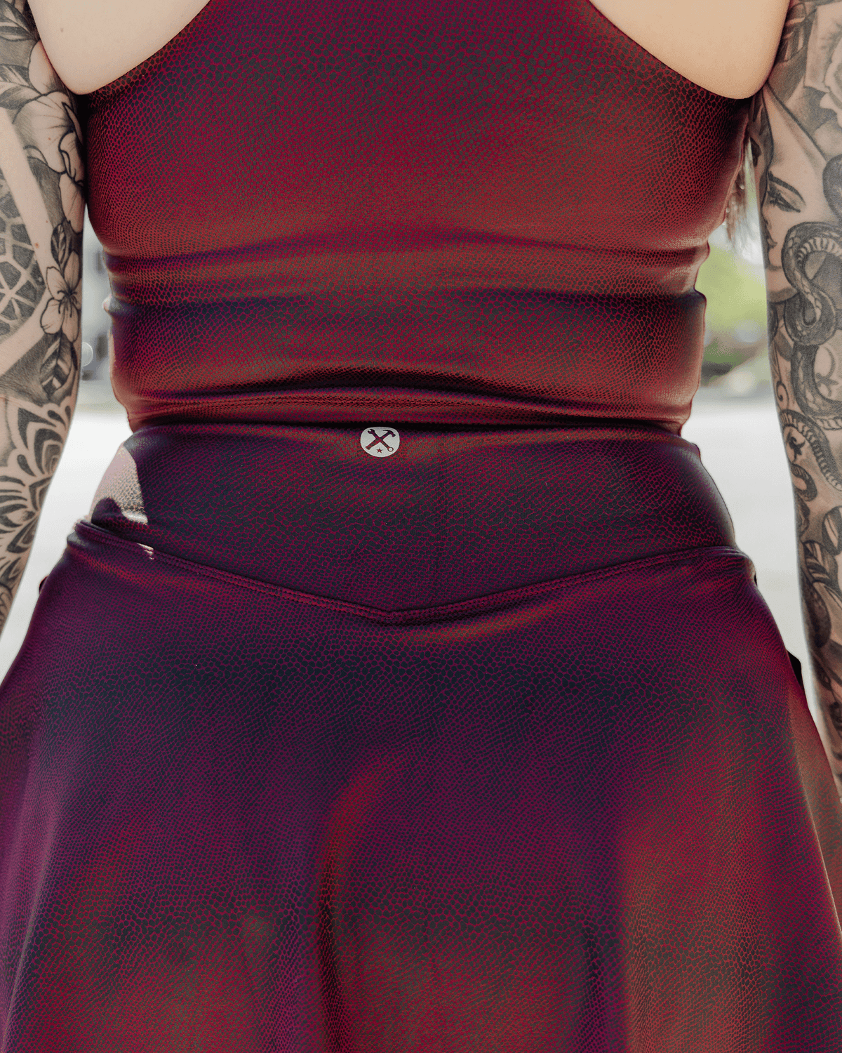 Women's Red Racer Skort