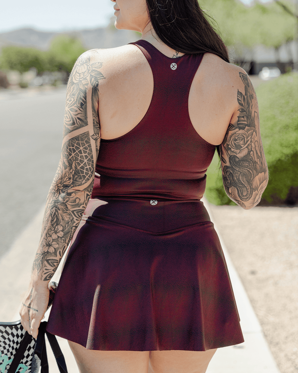 Women's Red Racer Skort