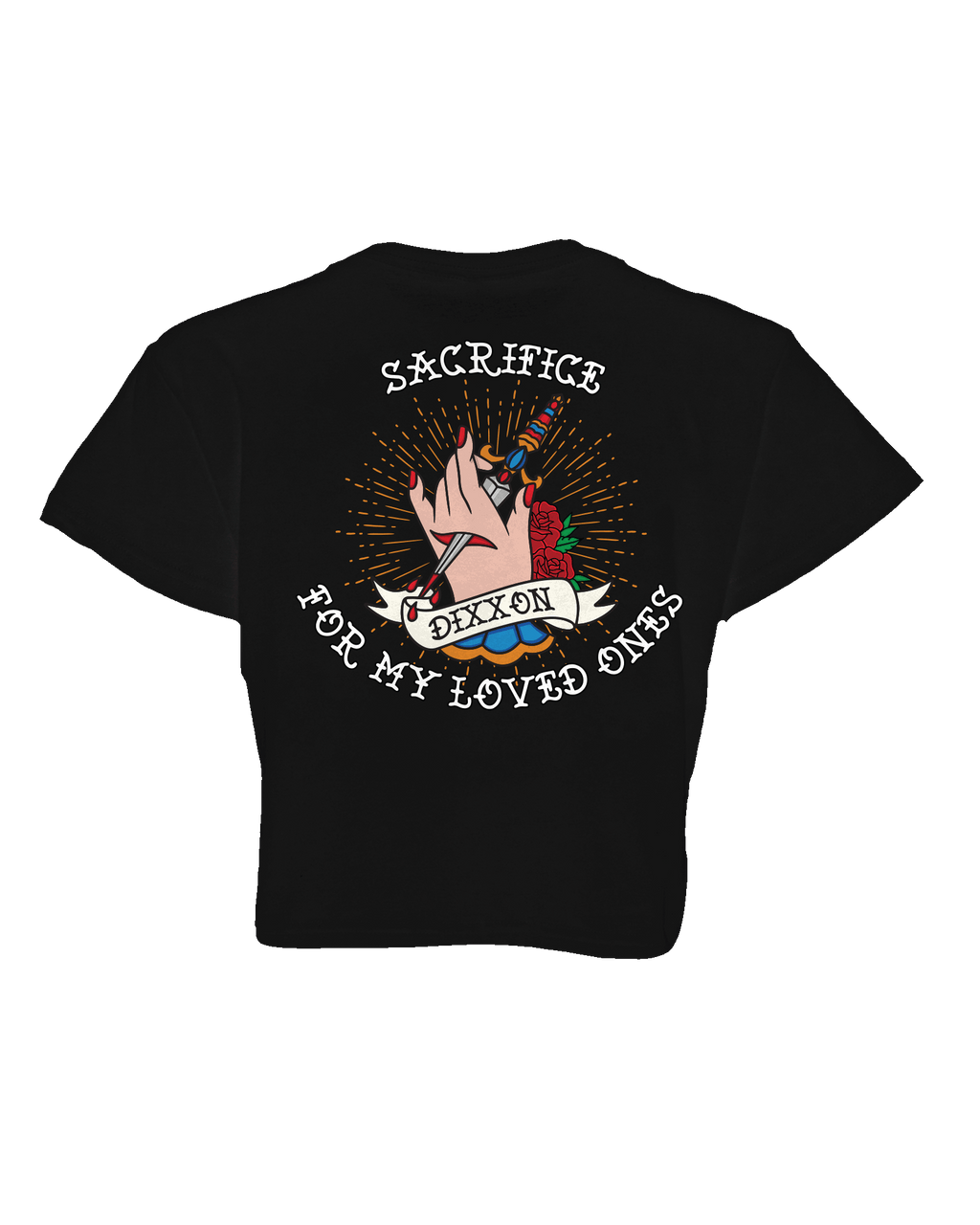 Women's Sacrifice Crop Top - Black
