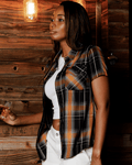 Women's Smoked Oak Bamboo Short Sleeve