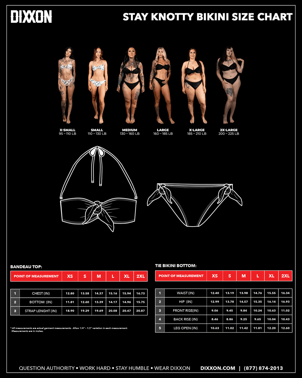 Women's Stay Knotty Bandeau Bikini Top - Black