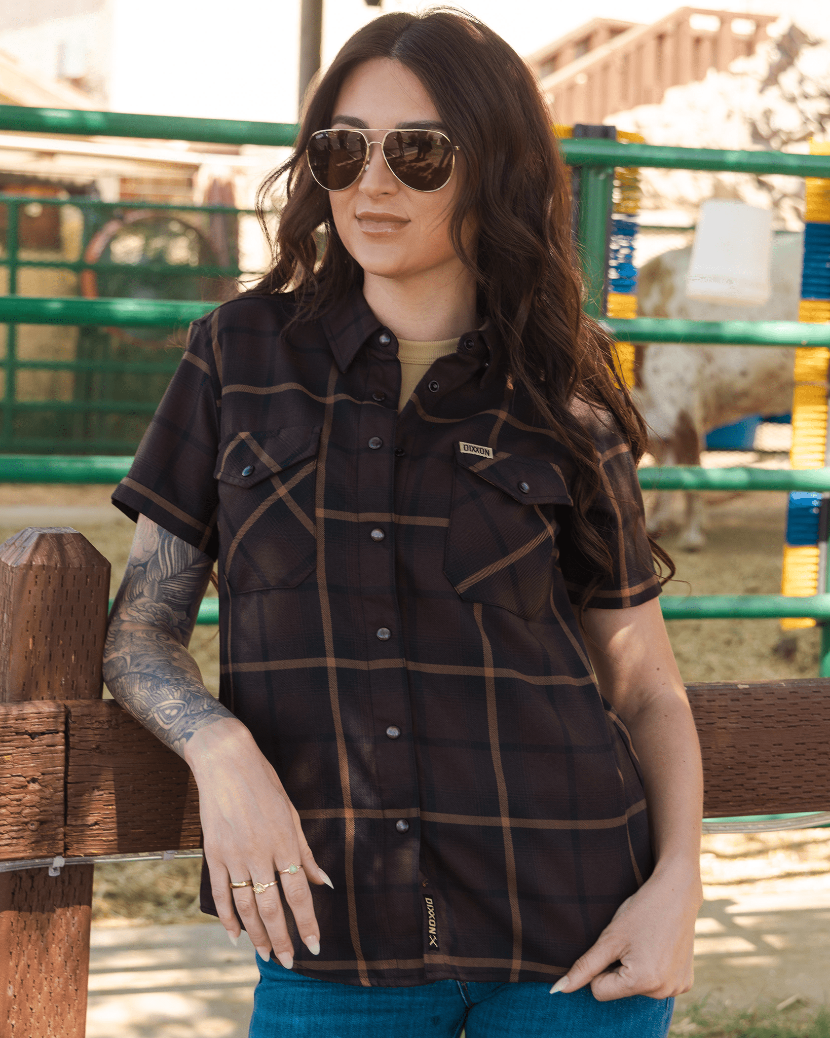 Women's Stockyard Short Sleeve Flannel