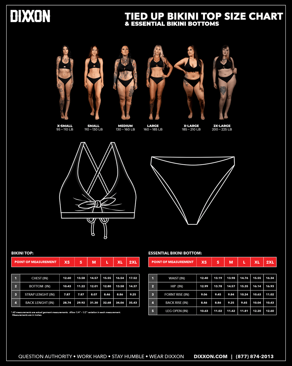 Women's Tied Up Bikini Top - Black