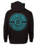Women's Tiffany Work Hard Badge Zip Up Hoodie - Black
