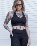 Women's Untamed Sports Bra - Black Leopard